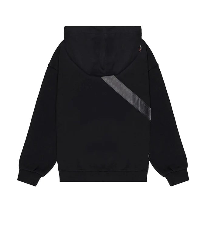 FELPA CON CAPPUCCIO NERA EFFETTO MARSUPIO SPRAYGROUND - Angel Luxury
