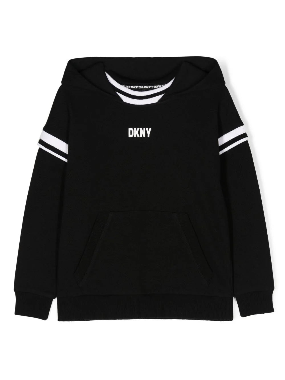 FELPA CON CAPPUCCIO NERO DKNY - Angel Luxury