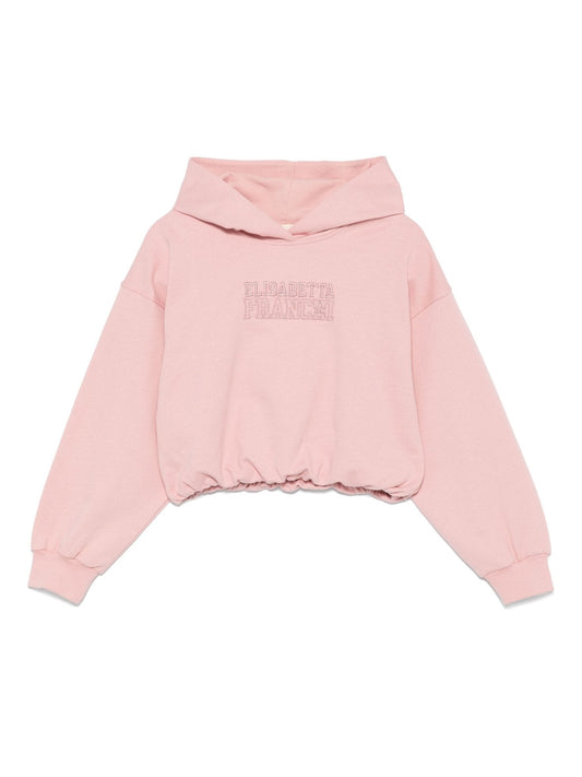 FELPA CON CAPPUCCIO ROSA ELISABETTA FRANCHI - Angel Luxury