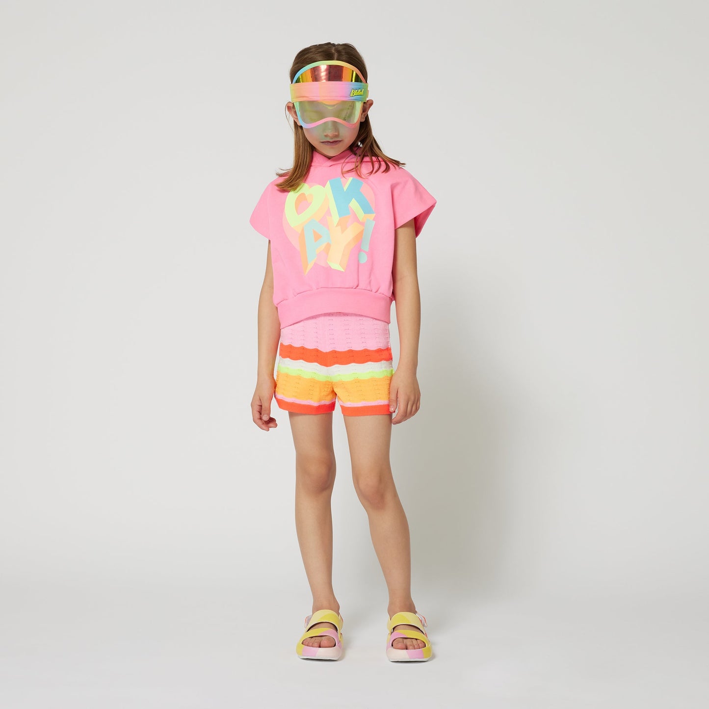 FELPA CON CAPPUCCIO ROSA FLUO BILLIEBLUSH - Angel Luxury