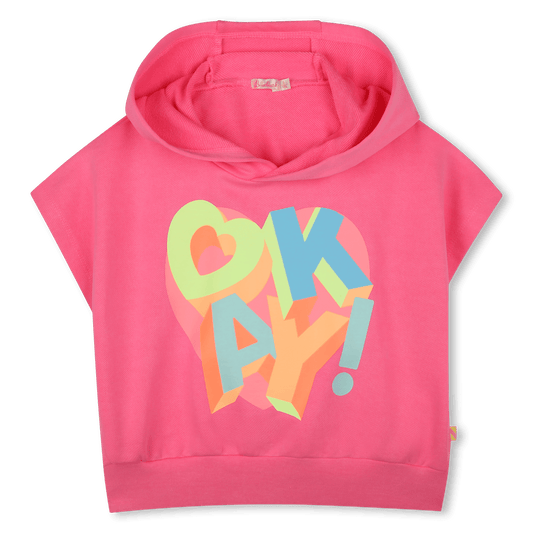 FELPA CON CAPPUCCIO ROSA FLUO BILLIEBLUSH - Angel Luxury