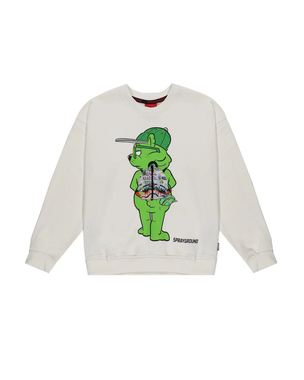 FELPA CON ORSO VERDE SPRAYGROUND - Angel Luxury