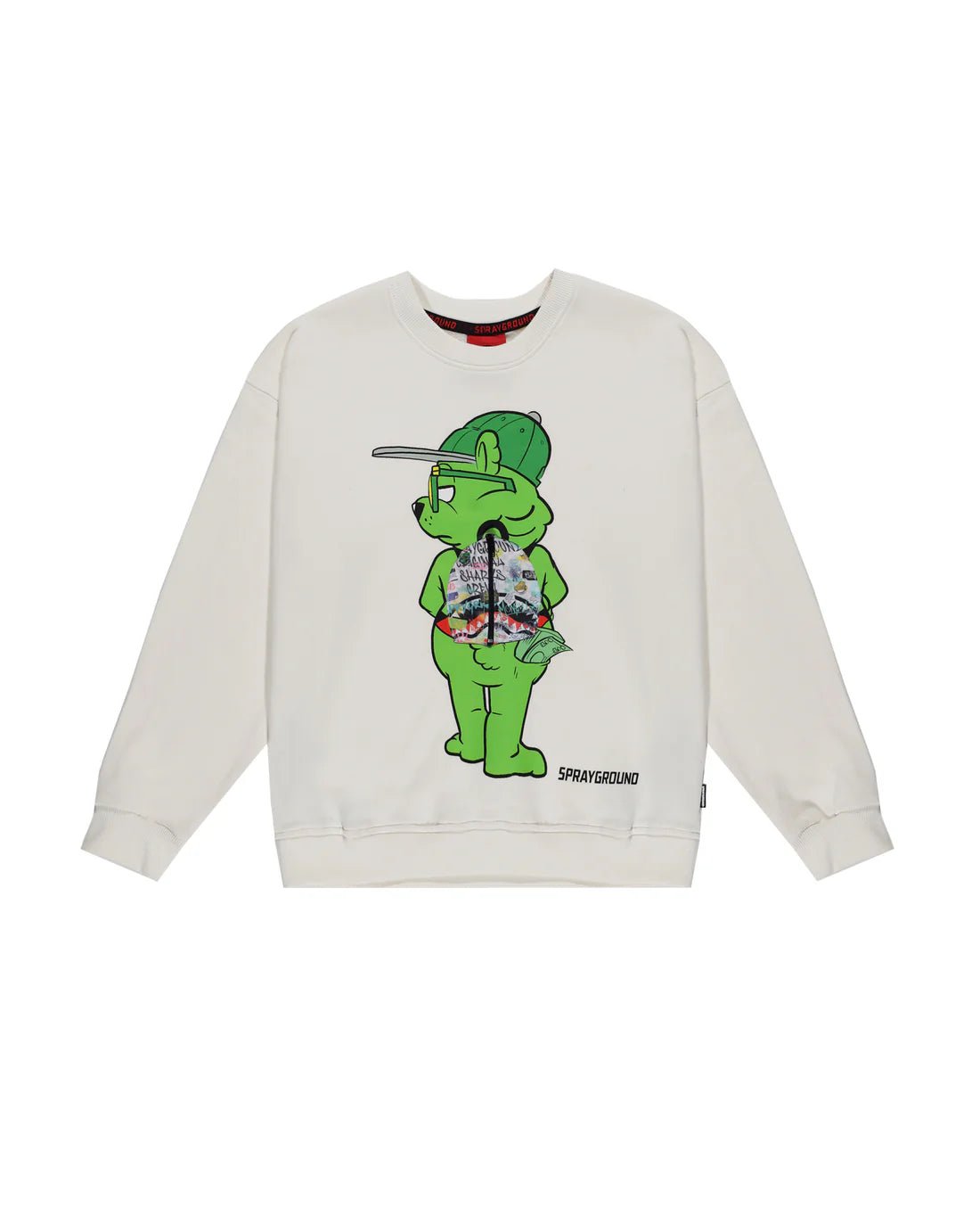 FELPA CON ORSO VERDE SPRAYGROUND - Angel Luxury