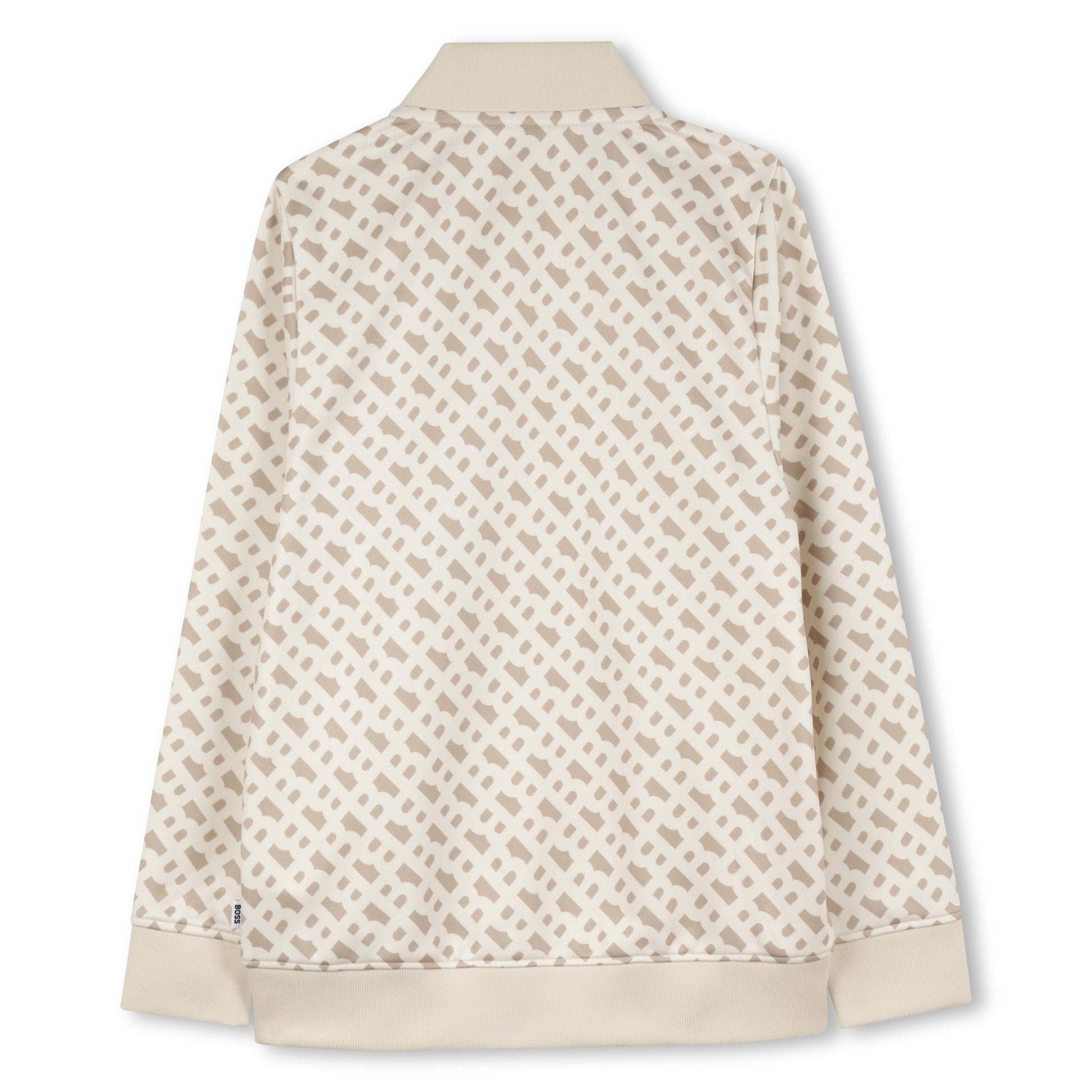 FELPA CON ZIP BEIGE LOGATA HUGO BOSS - Angel Luxury