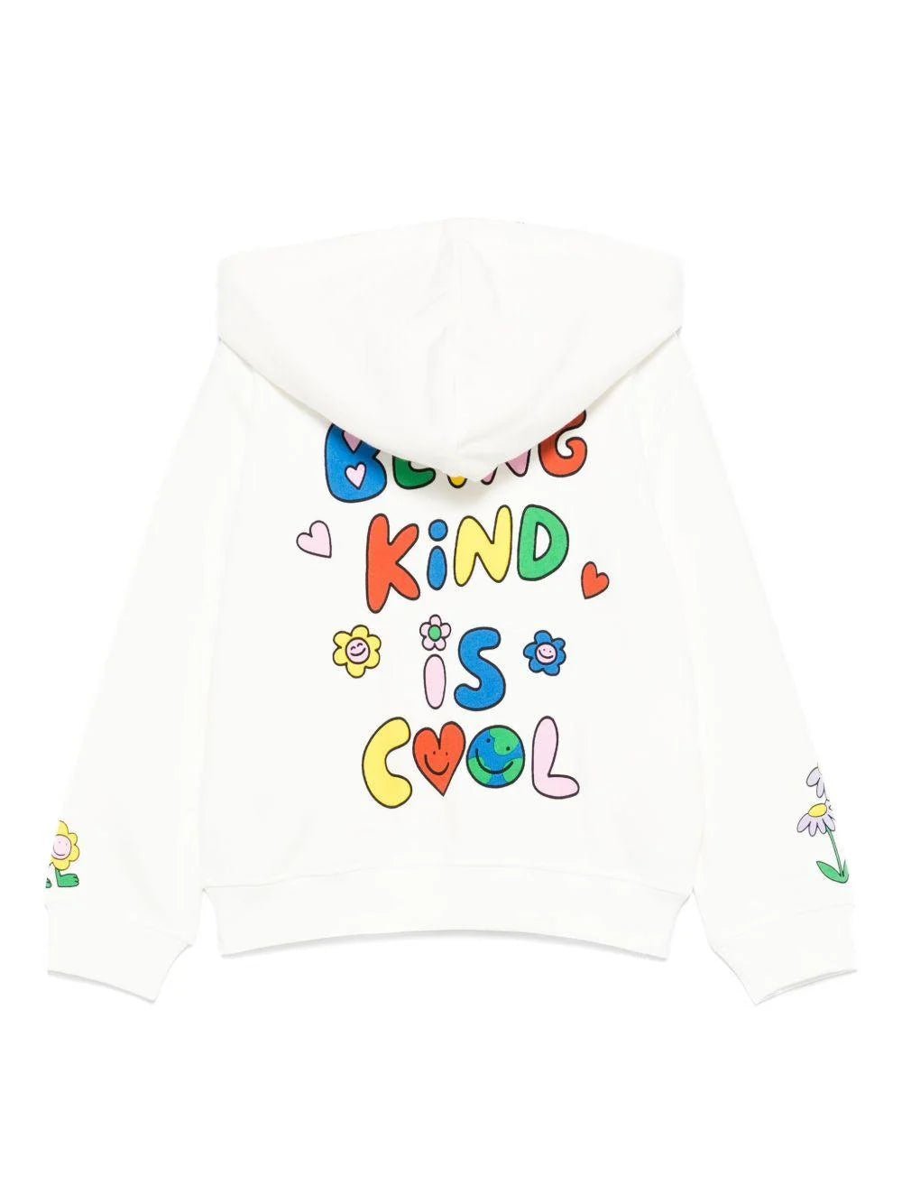 FELPA CON ZIP BIANCA CON FIORI STELLA MCCARTNEY - Angel Luxury