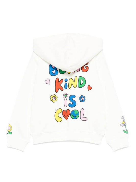 FELPA CON ZIP BIANCA CON FIORI STELLA MCCARTNEY - Angel Luxury