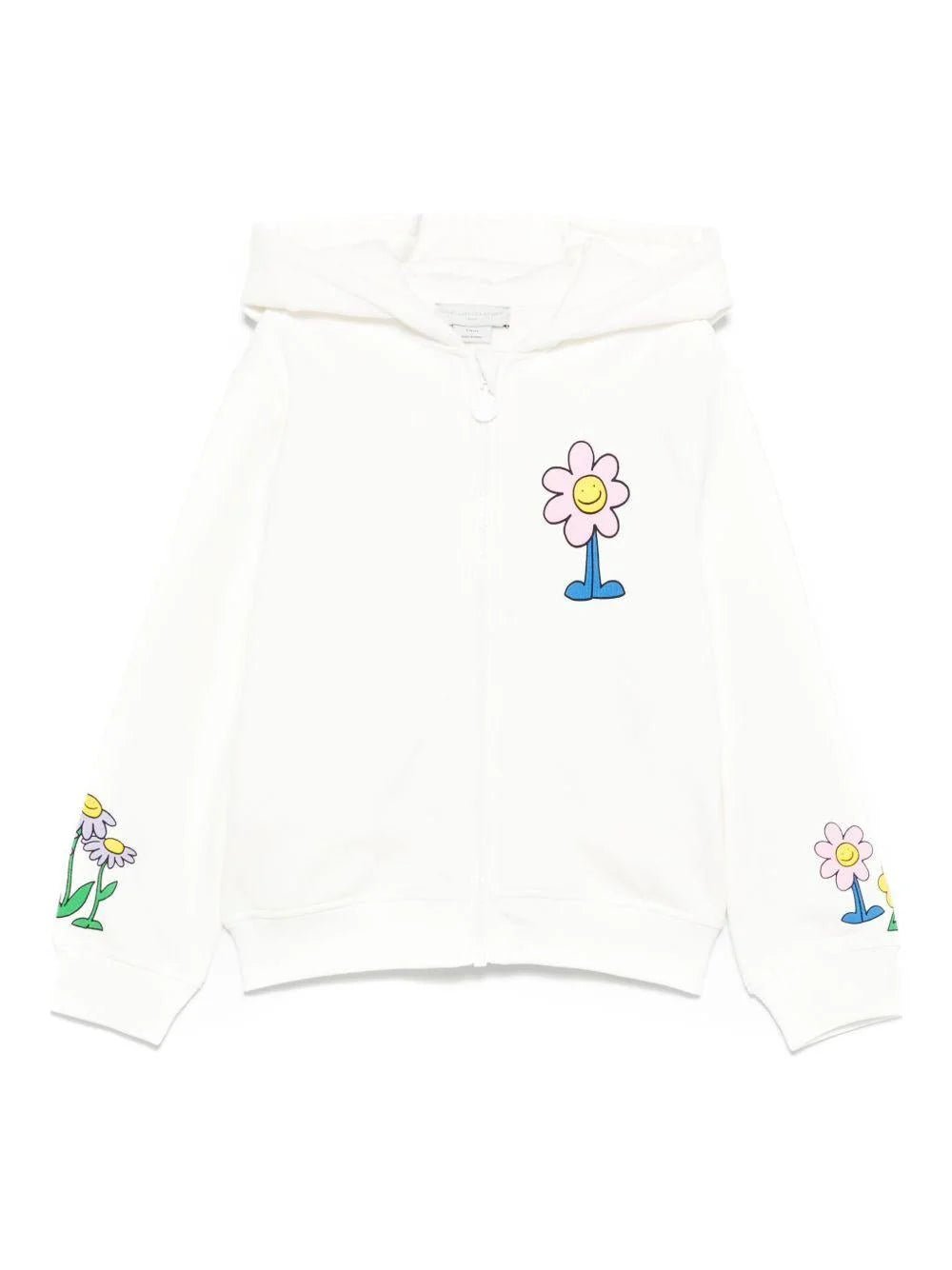 FELPA CON ZIP BIANCA CON FIORI STELLA MCCARTNEY - Angel Luxury