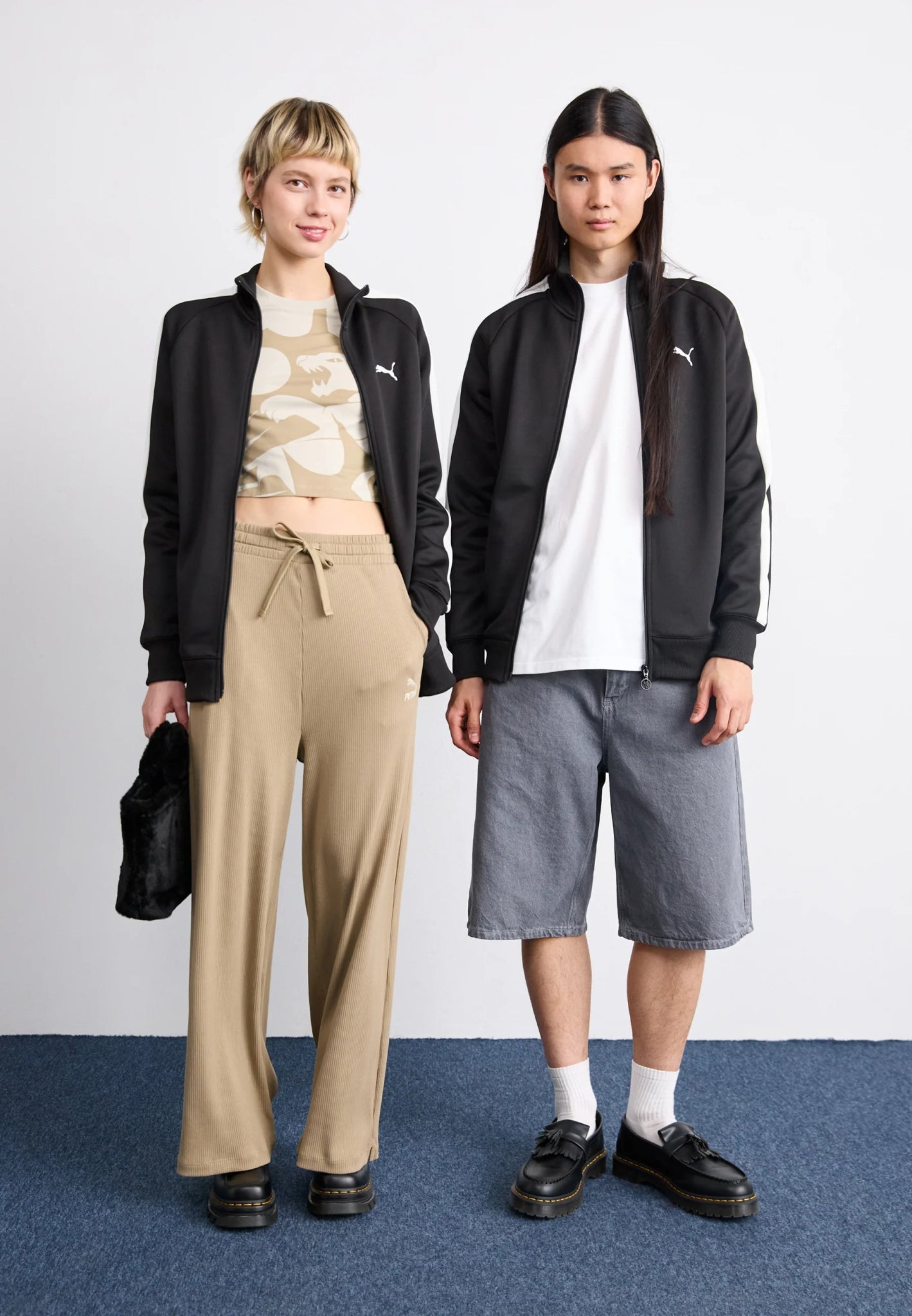 FELPA CON ZIP BIANCA - NERA PUMA - Angel Luxury
