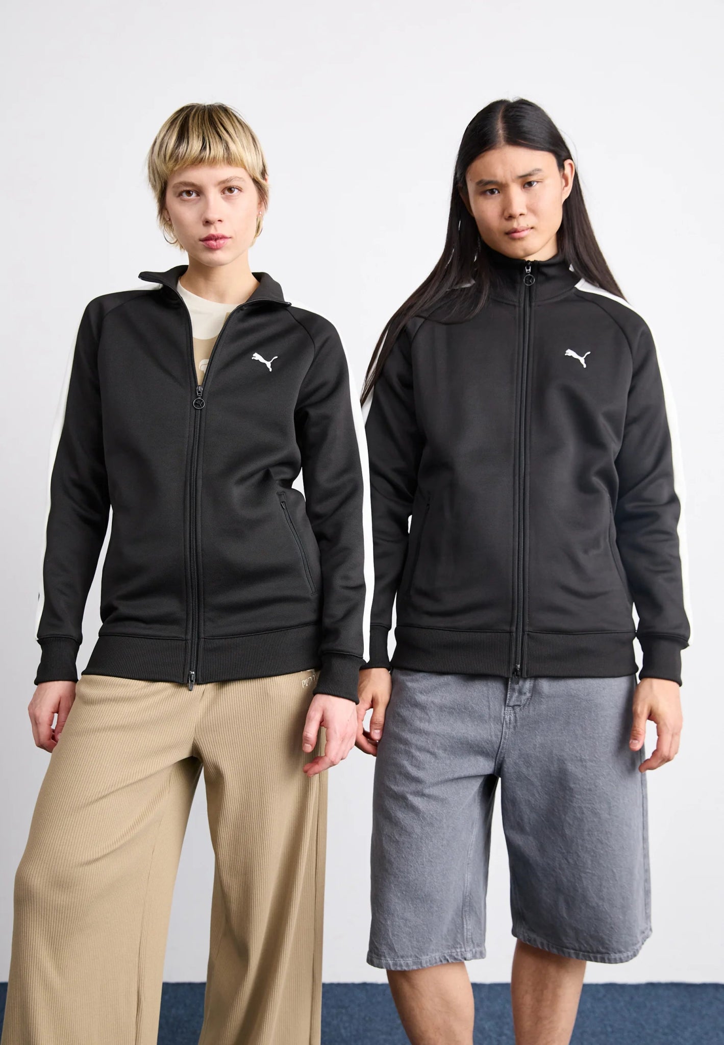 FELPA CON ZIP BIANCA - NERA PUMA - Angel Luxury