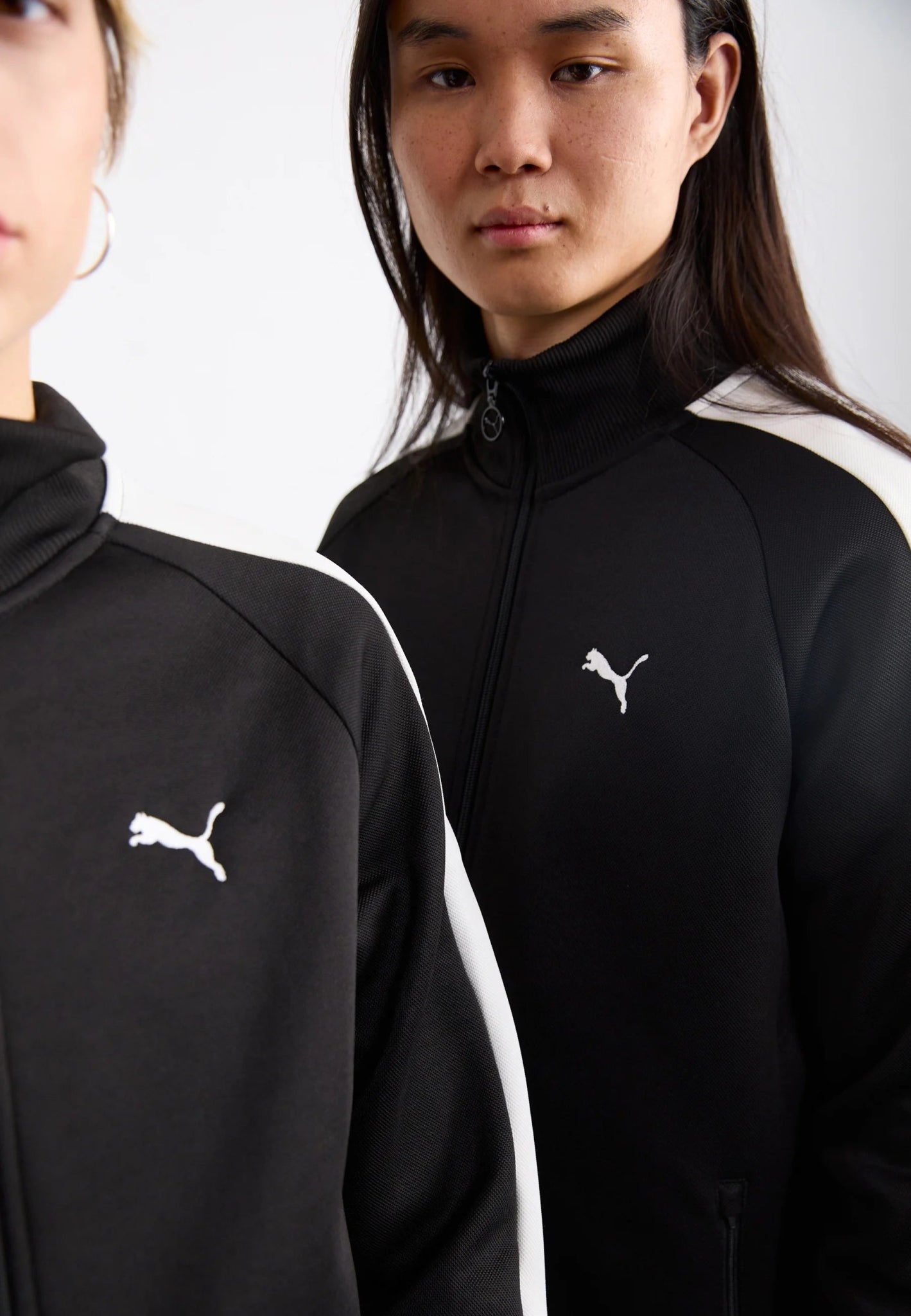 FELPA CON ZIP BIANCA - NERA PUMA - Angel Luxury