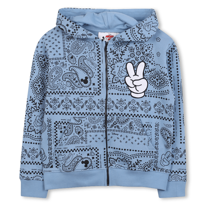 FELPA CON ZIP EFFETTO BANDANA SUL RETRO TOPOLINO MARC JACOBS - Angel Luxury