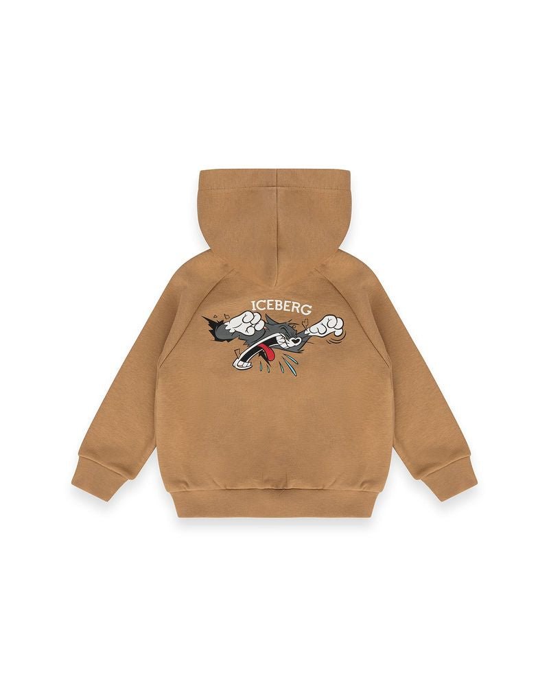 FELPA CON ZIP SABBIA ICEBERG - Angel Luxury