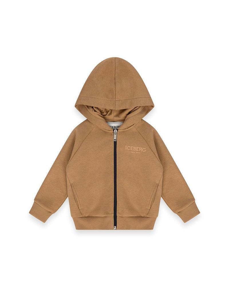 FELPA CON ZIP SABBIA ICEBERG - Angel Luxury