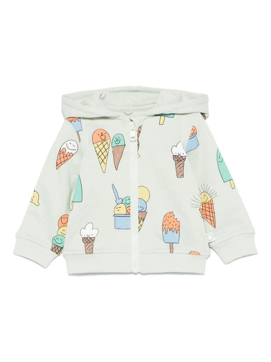 FELPA CON ZIP VERDE CON FANTASIA GELATI STELLA MCCARTNEY - Angel Luxury
