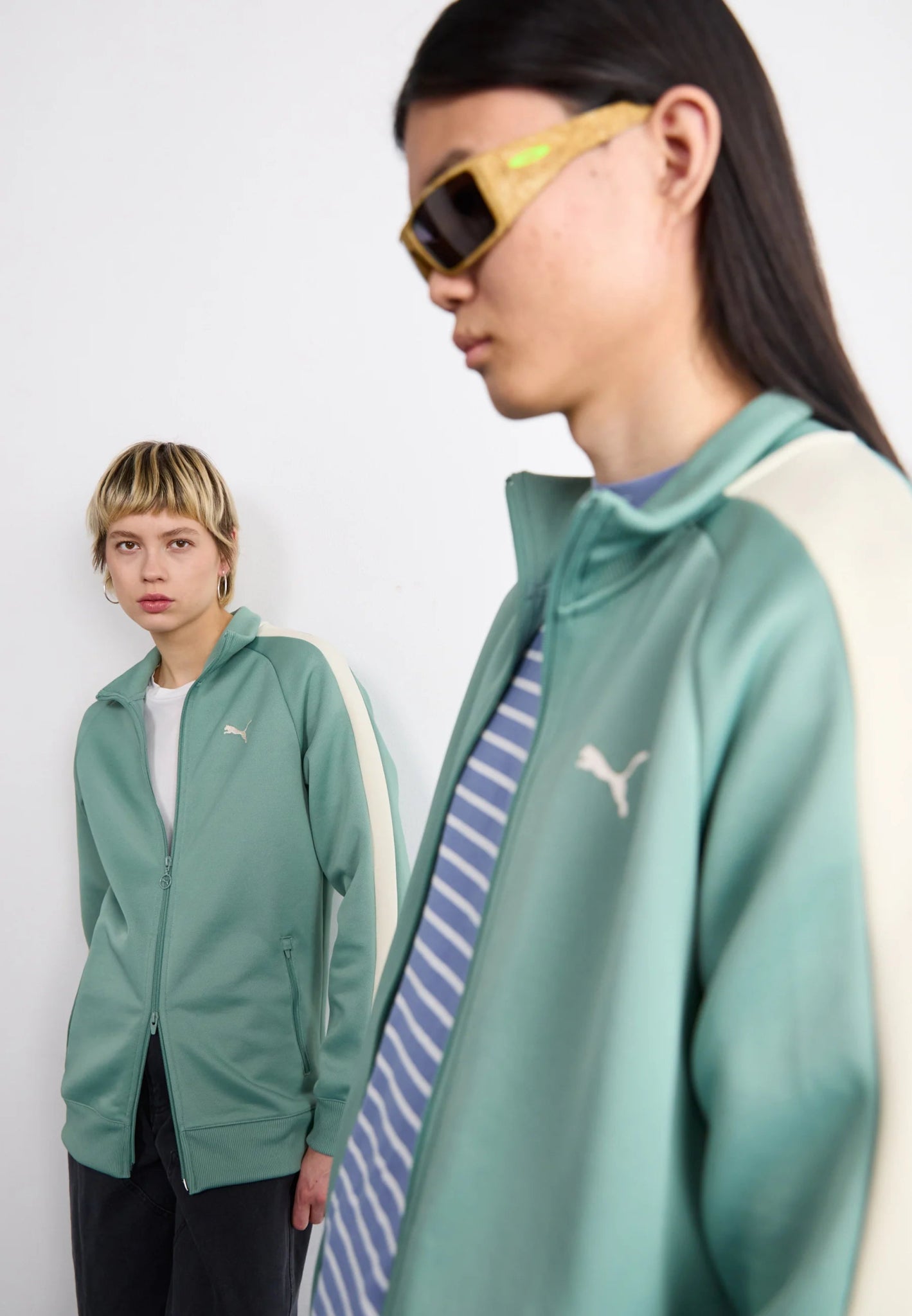 FELPA CON ZIP VERDE PUMA - Angel Luxury