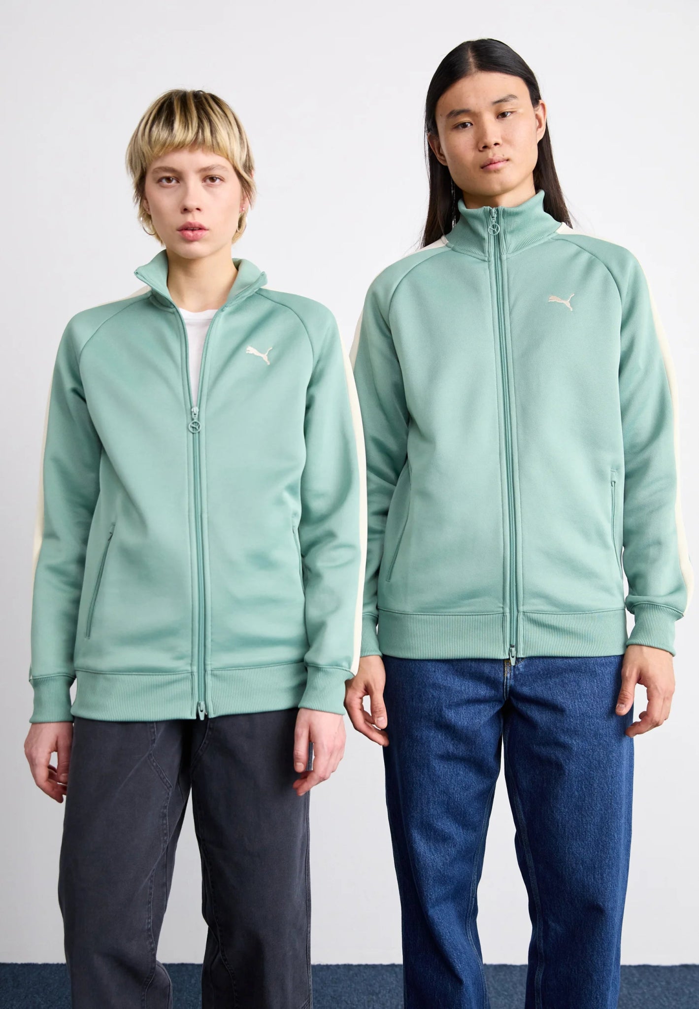 FELPA CON ZIP VERDE PUMA - Angel Luxury