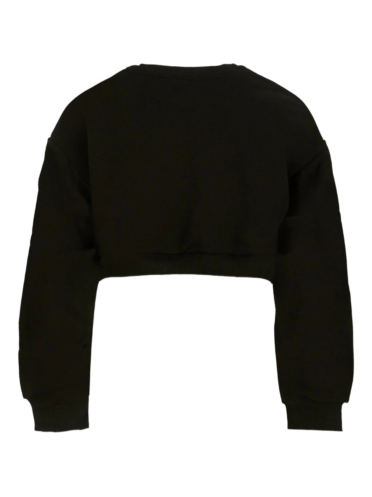 FELPA CROPPED NERA CON LOGO BIANCO PINKO - Angel Luxury