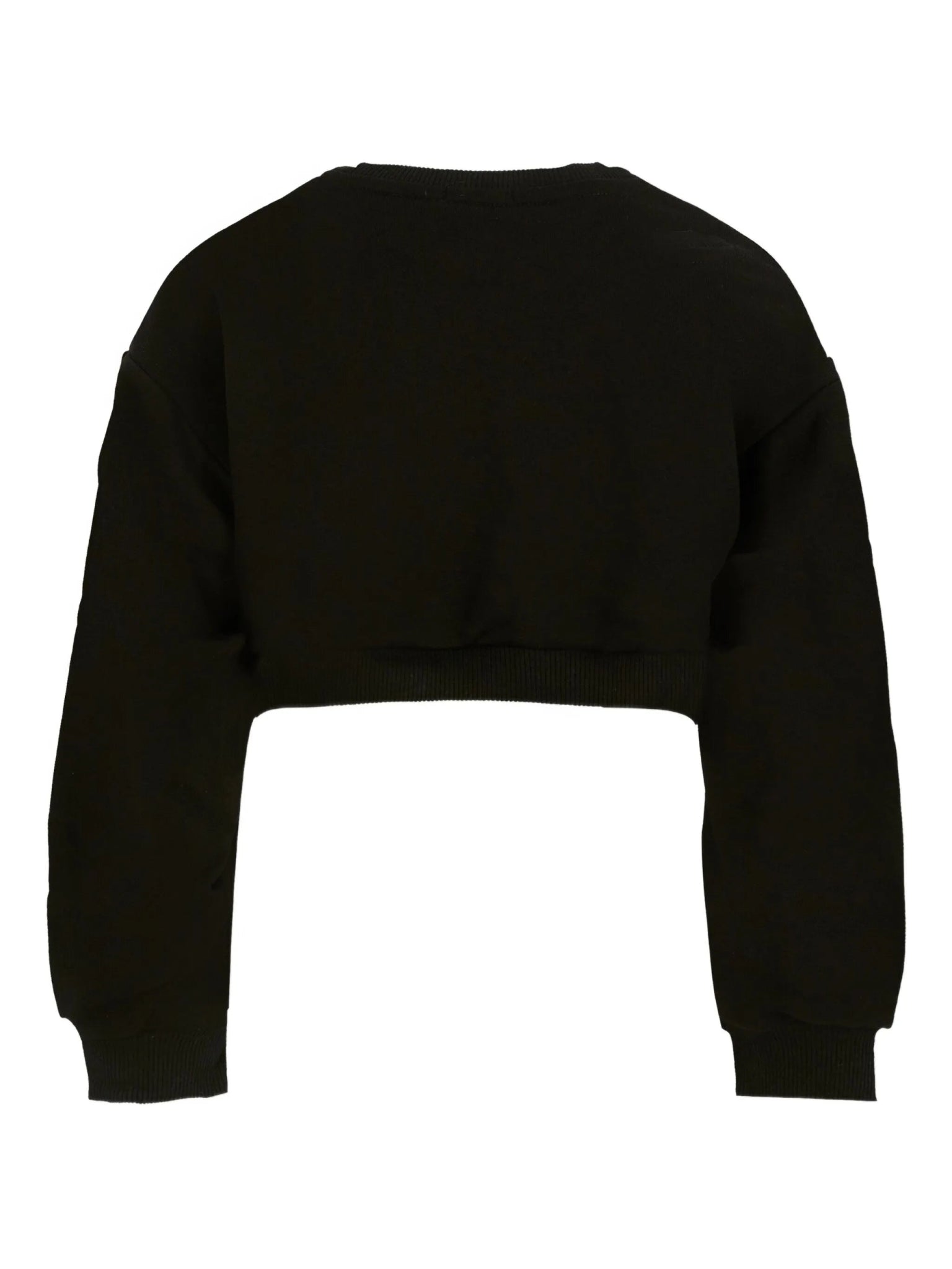 FELPA CROPPED NERA CON LOGO BIANCO PINKO - Angel Luxury