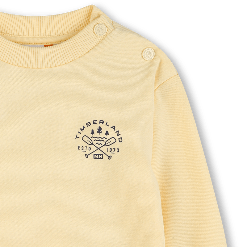 FELPA GIALLA CON STAMPA SUL RETRO TIMBERLAND - Angel Luxury