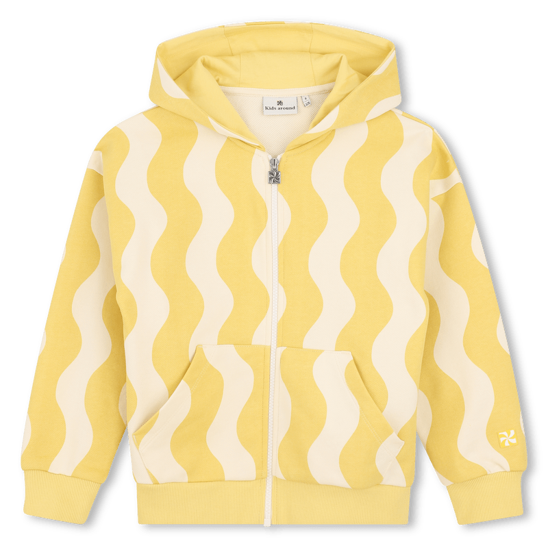 FELPA GIALLA/AVORIO CON STAMPA SUL RETRO ROSSO CLUB SOLEIL KIDS AROUND - Angel Luxury