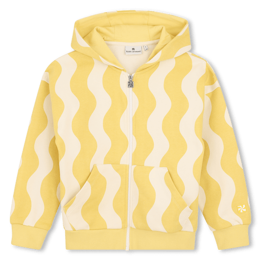 FELPA GIALLA/AVORIO CON STAMPA SUL RETRO ROSSO CLUB SOLEIL KIDS AROUND - Angel Luxury