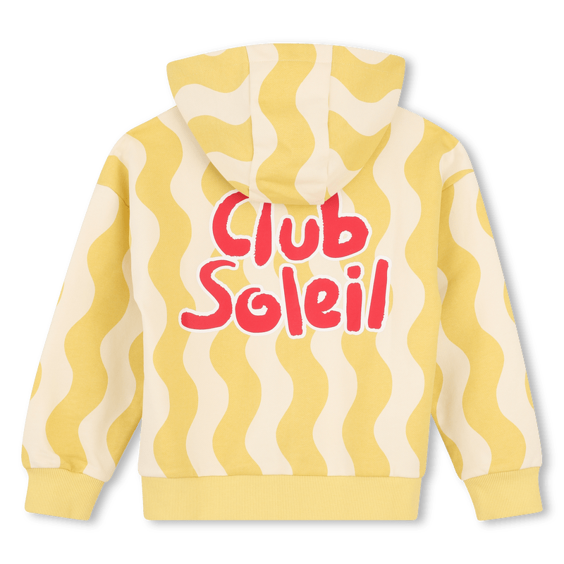 FELPA GIALLA/AVORIO CON STAMPA SUL RETRO ROSSO CLUB SOLEIL KIDS AROUND - Angel Luxury