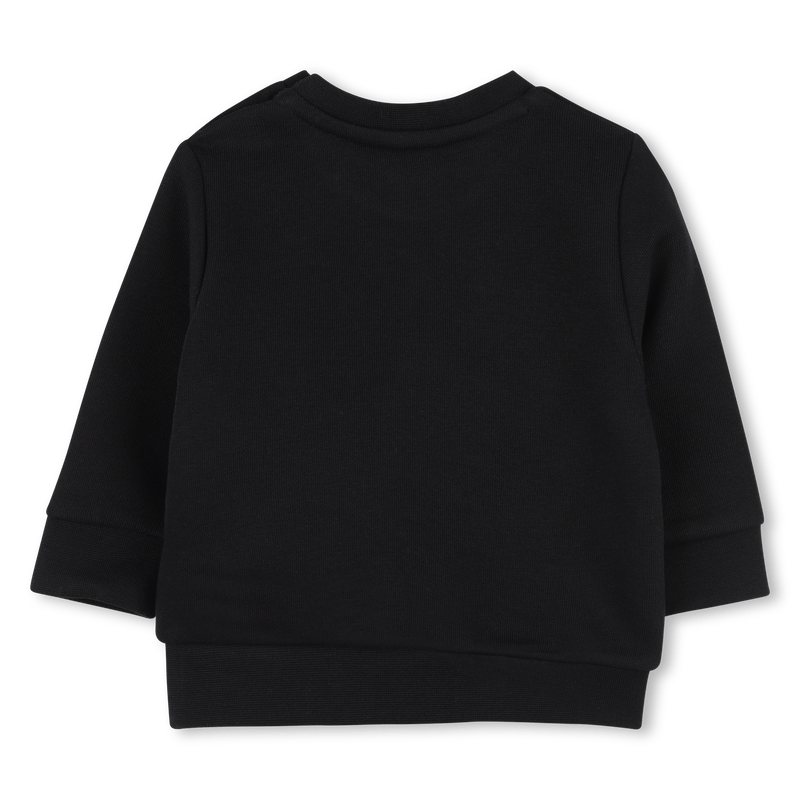 FELPA GIROCOLLO NERA CON LOGO BIANCO HUGO BOSS - Angel Luxury