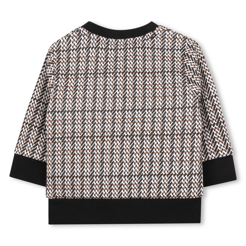 FELPA GIROCOLLO TRICOLORE CON LOGO NERO HUGO BOSS - Angel Luxury