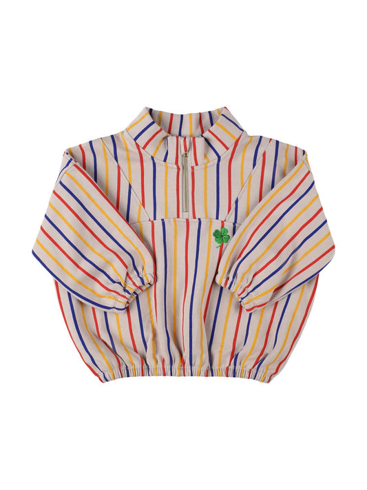 FELPA GRIGIA A RIGHE BLU - GIALLA E ROSSA MINI RODINI - Angel Luxury