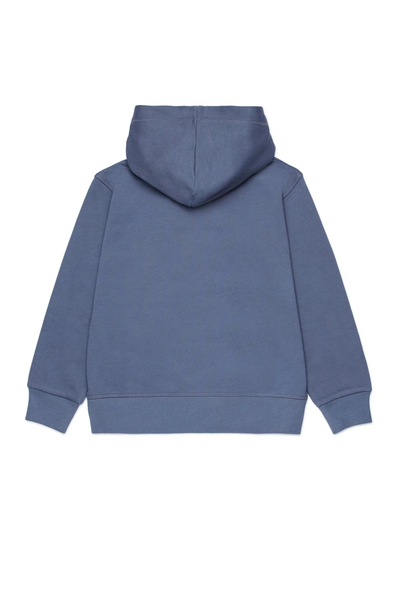FELPA GRIGIA CON CAPPUCCIO E LOGO IN VELLUTO VIOLA DSQUARED2 - Angel Luxury