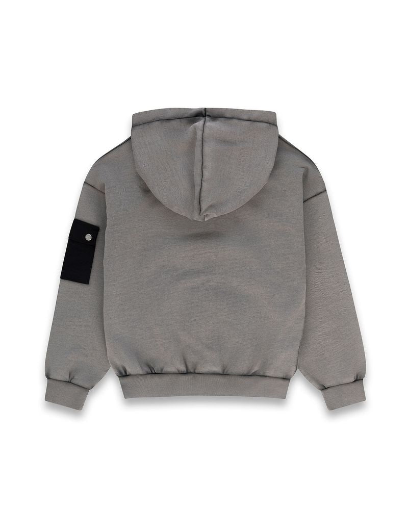 FELPA GRIGIA CON CAPPUCCIO ICEBERG - Angel Luxury