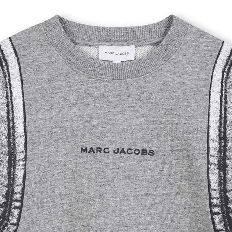 FELPA GRIGIA CON FANTASIA SUL RETRO LOGO MARC JACOBS - Angel Luxury