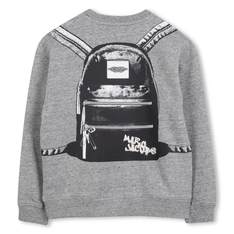 FELPA GRIGIA CON FANTASIA SUL RETRO LOGO MARC JACOBS - Angel Luxury