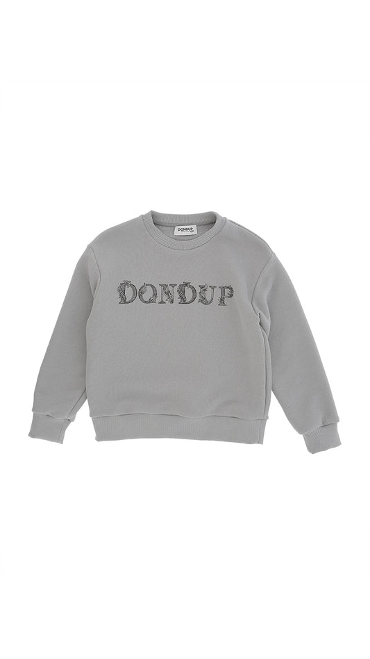 FELPA GRIGIA CON LOGO DONDUP - Angel Luxury