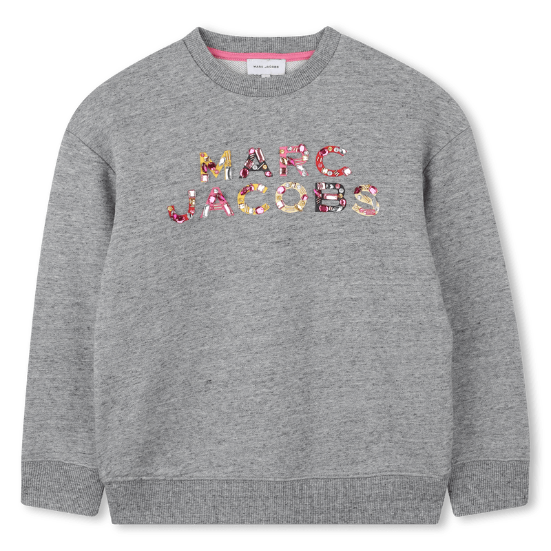 FELPA GRIGIA CON LOGO IN PIETRE COLORATE MARC JACOBS - Angel Luxury