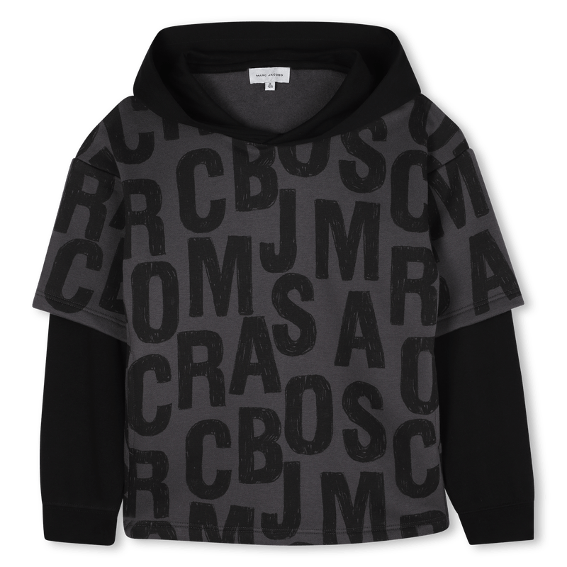 FELPA GRIGIA CON LOGO NERO MARC JACOBS - Angel Luxury