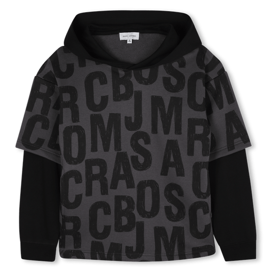 FELPA GRIGIA CON LOGO NERO MARC JACOBS - Angel Luxury