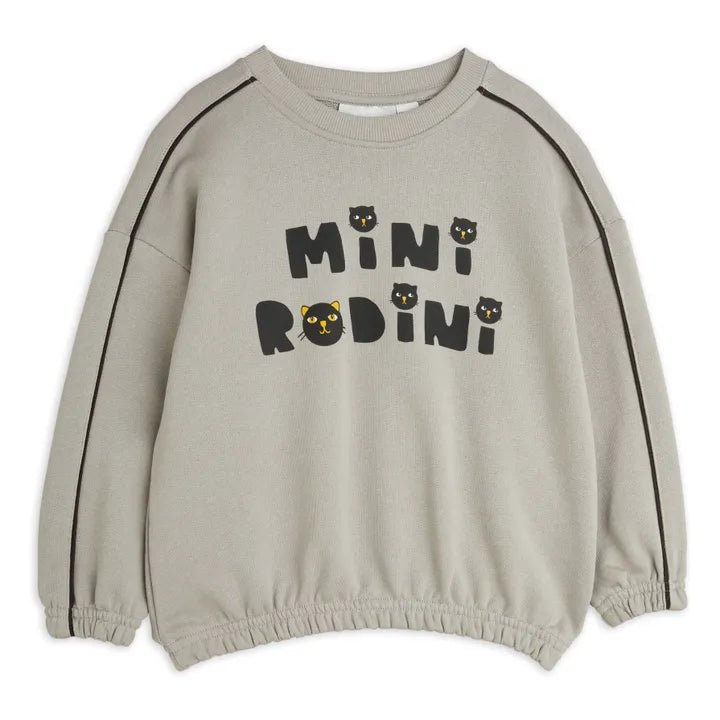 FELPA GRIGIA CON LOGO NERO MINI RODINI - Angel Luxury