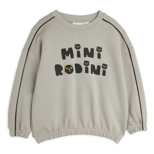 FELPA GRIGIA CON LOGO NERO MINI RODINI - Angel Luxury