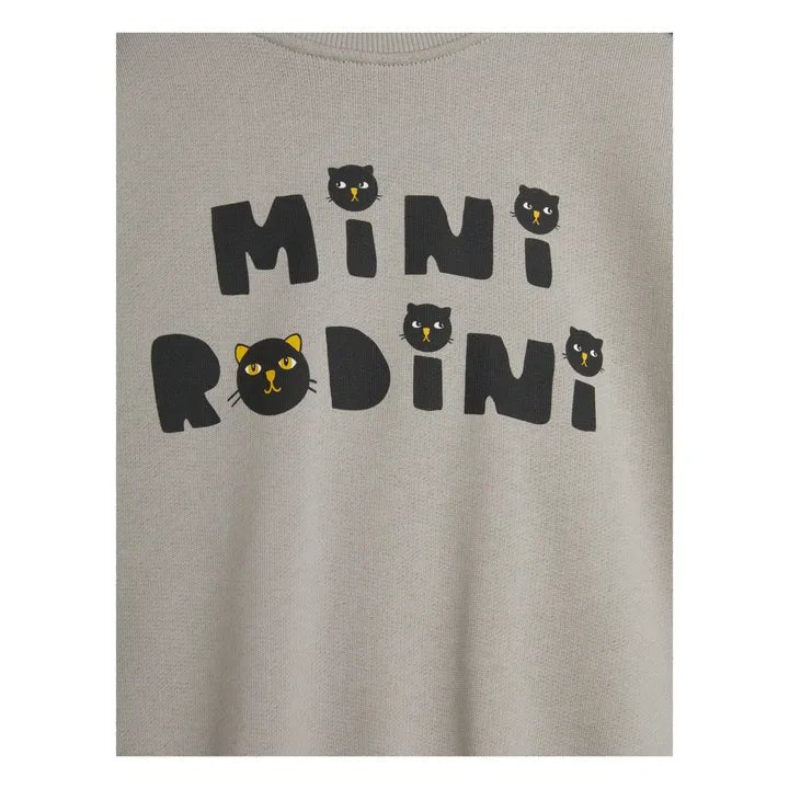 FELPA GRIGIA CON LOGO NERO MINI RODINI - Angel Luxury