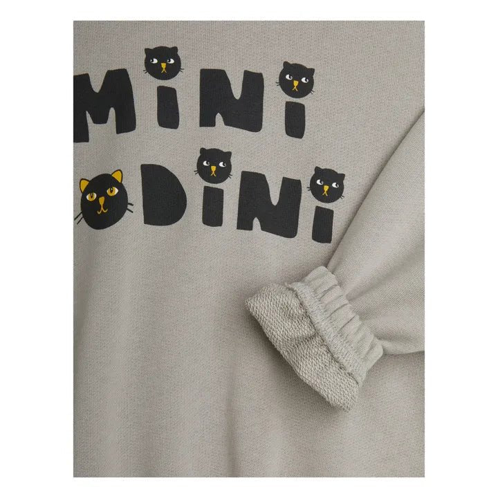 FELPA GRIGIA CON LOGO NERO MINI RODINI - Angel Luxury