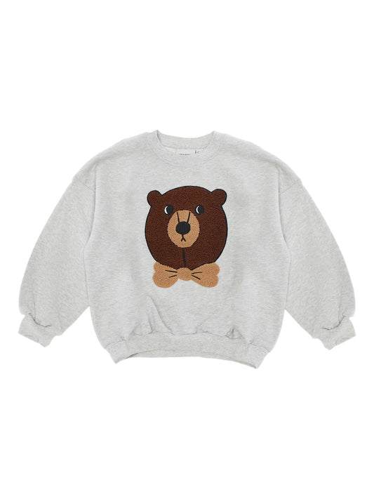 FELPA GRIGIA CON ORSO MINI RODINI - Angel Luxury