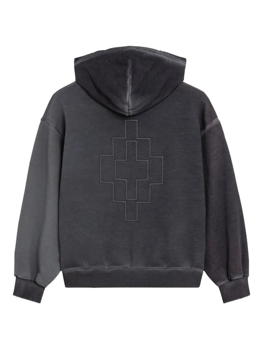 FELPA GRIGIA CON ZIP E LOGO SUL RETRO MARCELO BURLON - Angel Luxury