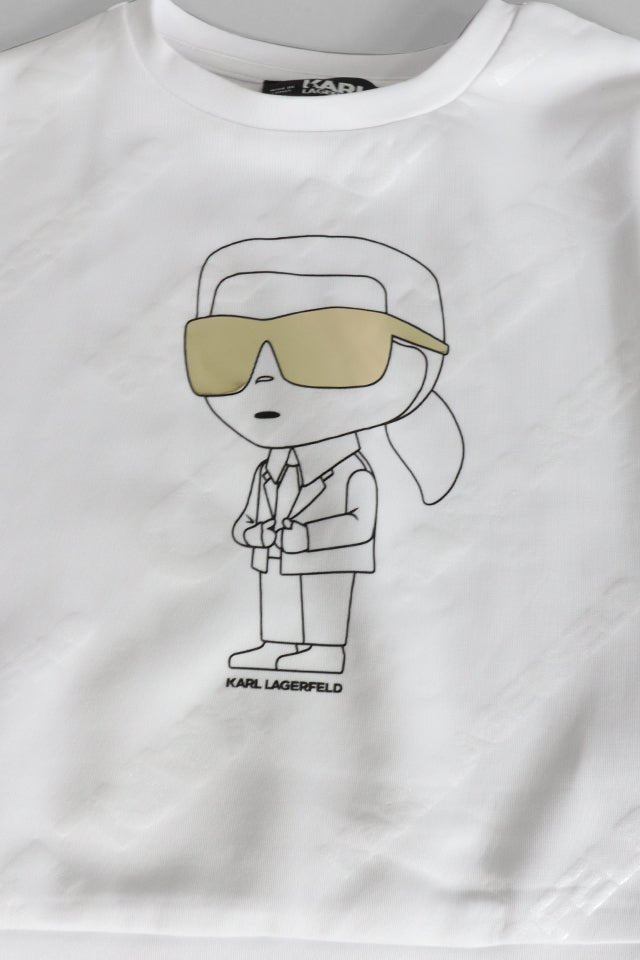 Felpa Karl Lagerfeld bianca con omino - Angel Luxury
