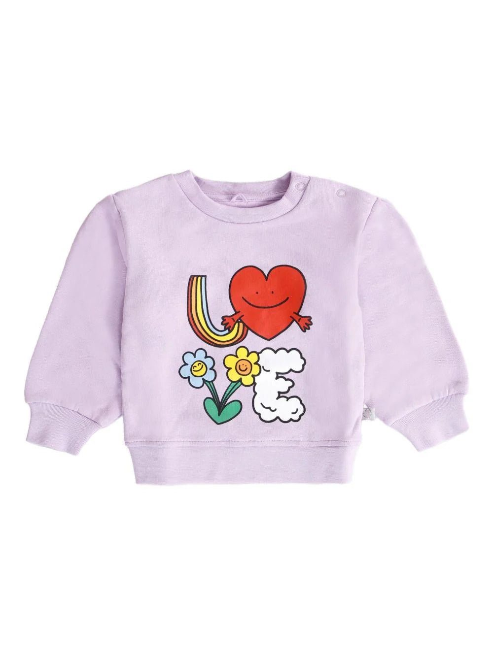 FELPA LILLA CON SCRITTA LOVE STELLA MCCARTNEY - Angel Luxury