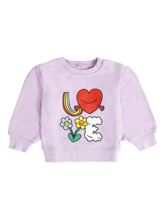 FELPA LILLA CON SCRITTA LOVE STELLA MCCARTNEY - Angel Luxury