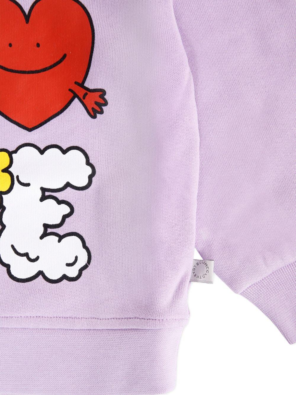 FELPA LILLA CON SCRITTA LOVE STELLA MCCARTNEY - Angel Luxury