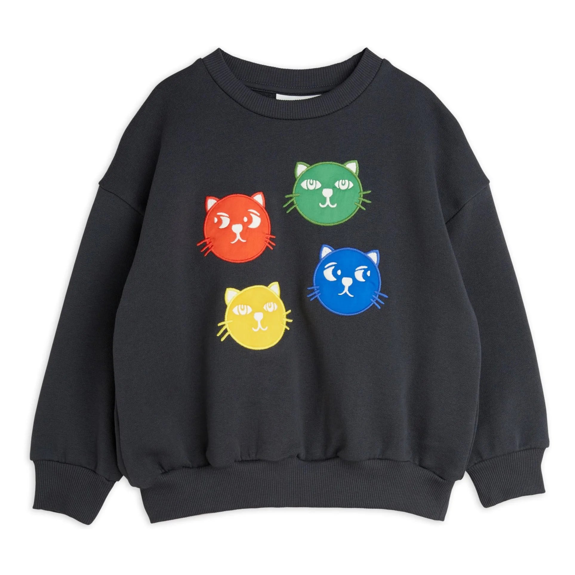FELPA NERA CON GATTINI COLORATI MINI RODINI - Angel Luxury
