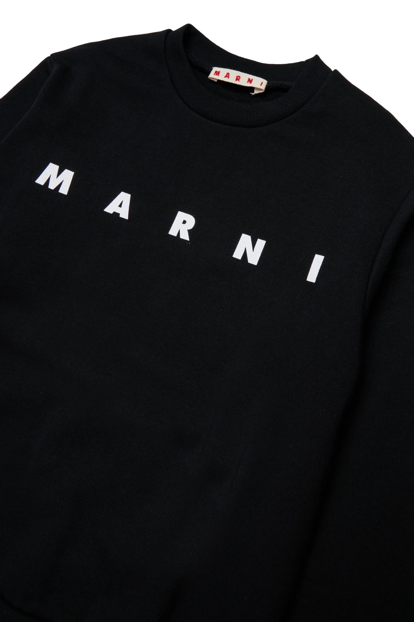 FELPA NERA CON LOGO BIANCO MARNI - Angel Luxury