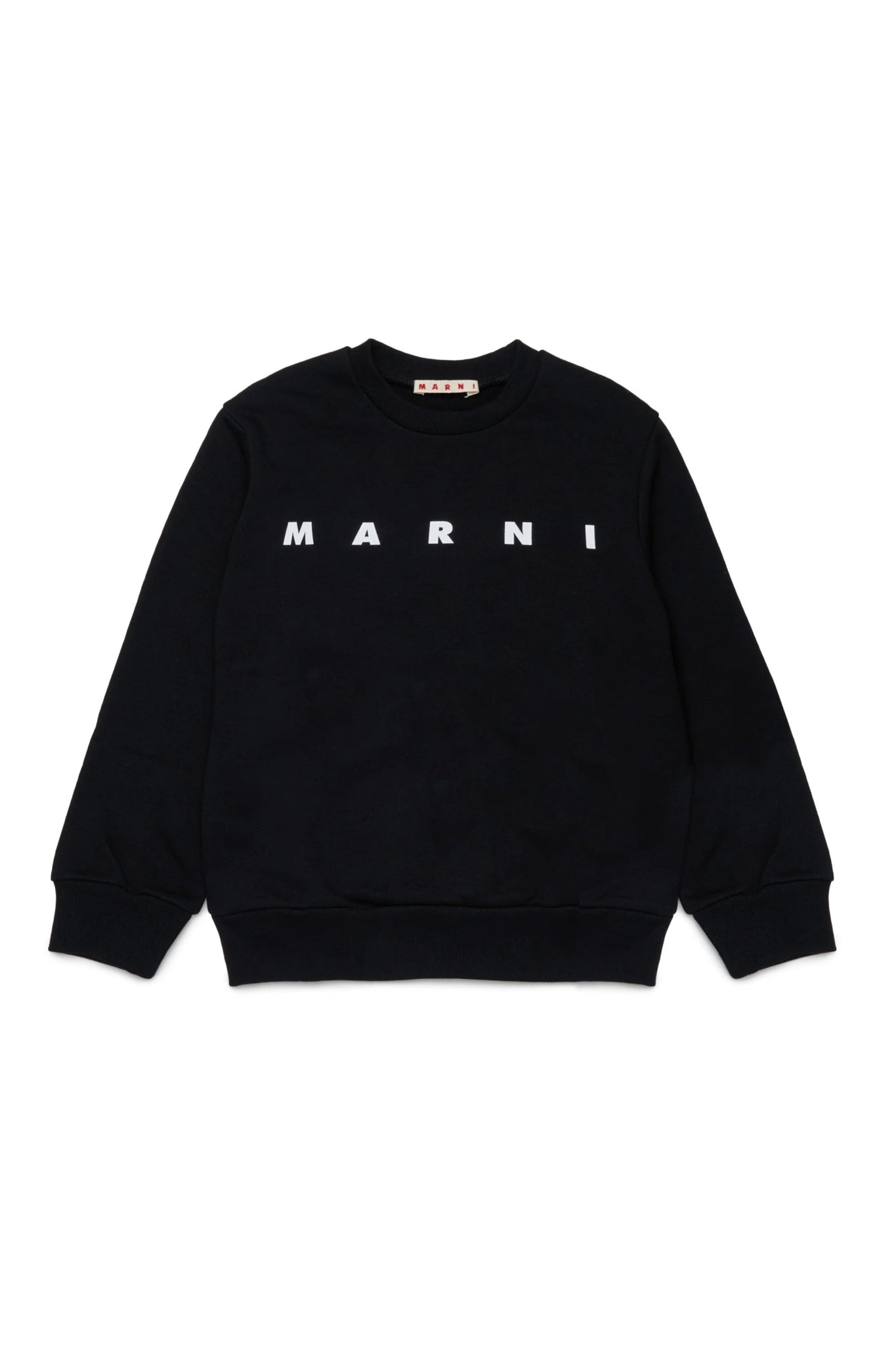 FELPA NERA CON LOGO BIANCO MARNI - Angel Luxury